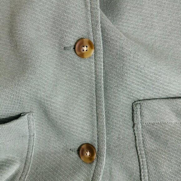 Caslon Women's Size M French Terry Knit Green Jacket Blazer NEW - Picture 6 of 9